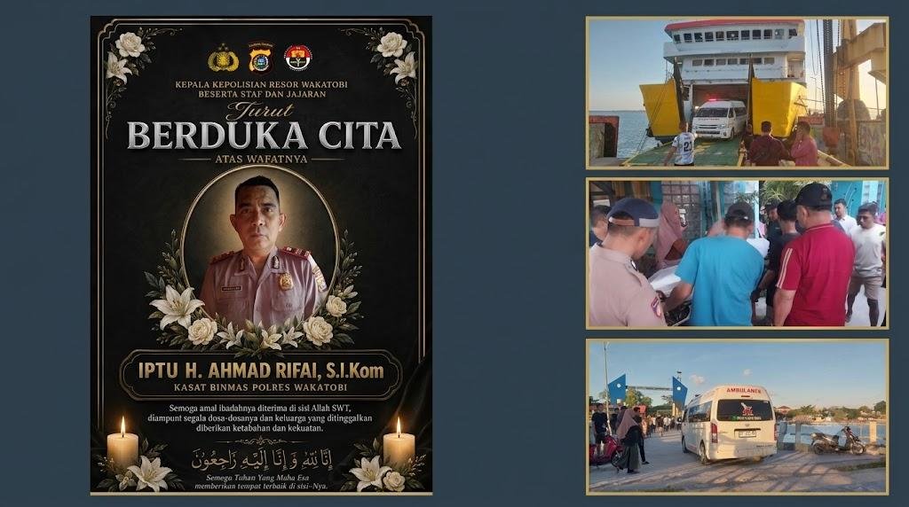 Iptu H. Ahmad Rifai, S.I.Kom, PS. Kasat Binmas Polres Wakatobi Tutup Usia, Kapolres dan Jajaran Sampaikan Duka Mendalam