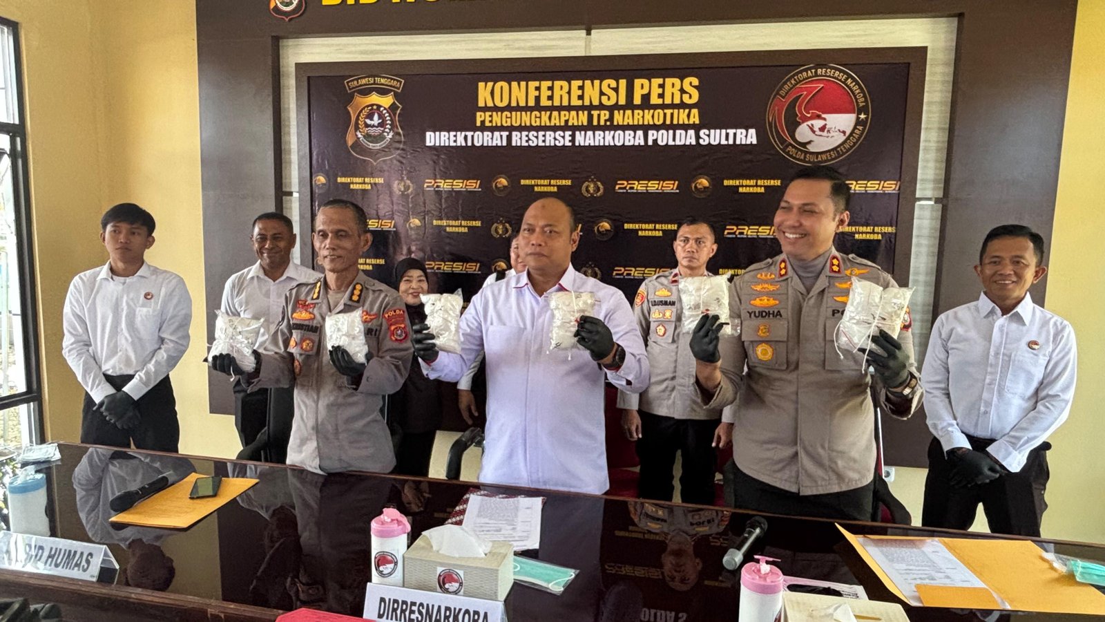 Wujud Nyata Komitmen Pemberantasan Tindak Pidana Narkotika, Polres Kolaka Gagalkan Peredaran 3 Kg Sabu-Sabu