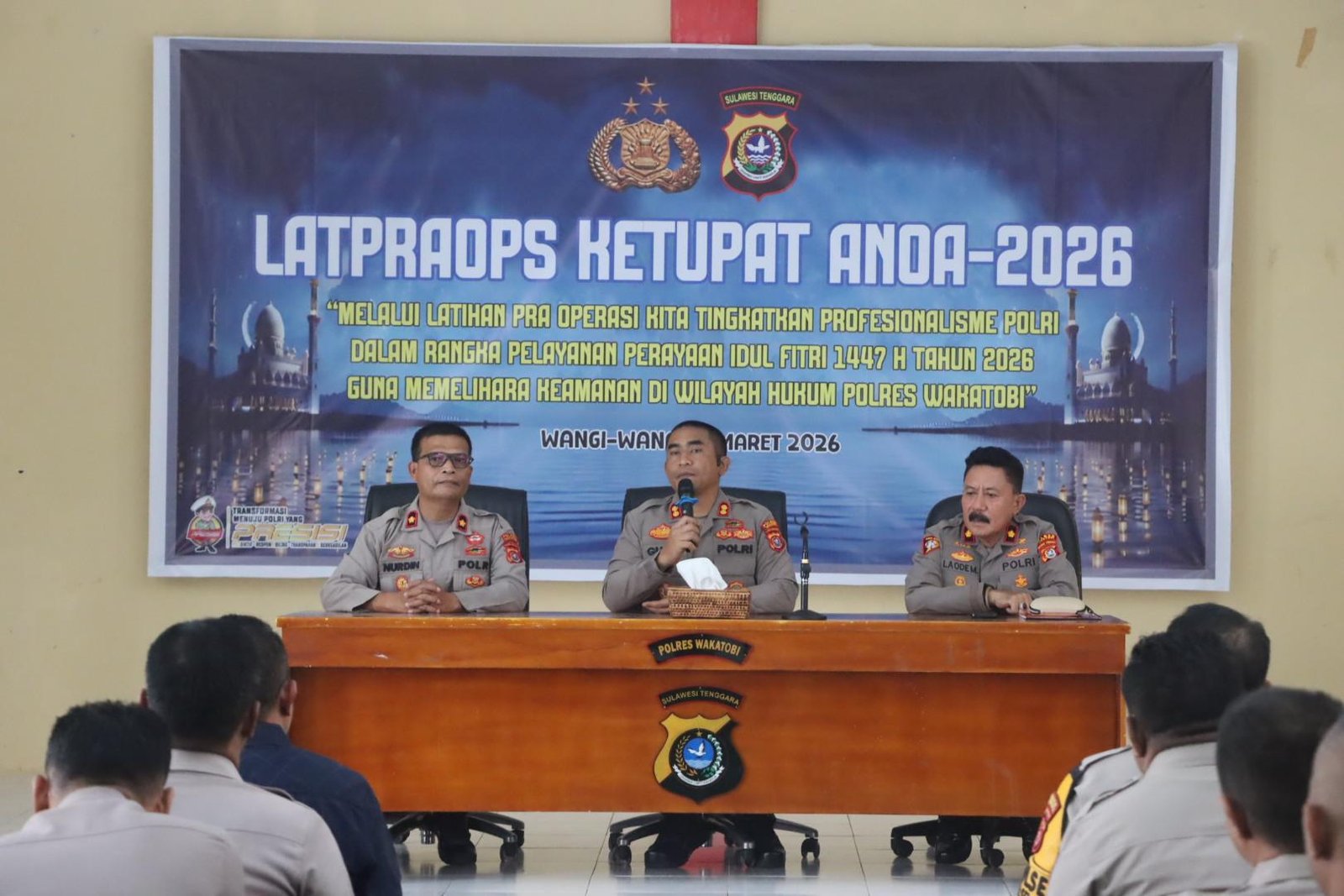 Polres Wakatobi Gelar Latpraops Ketupat Anoa 2026, Tingkatkan Profesionalisme Personel Jelang Idul Fitri