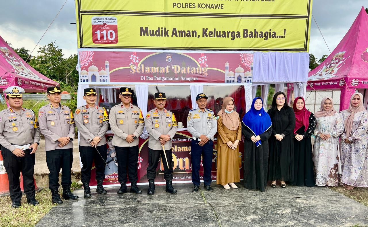 Kapolda Sultra Irjen Pol. Didik Agung Widjanarko Tinjau Pos Pengamanan Operasi Ketupat Anoa 2026 di Konawe