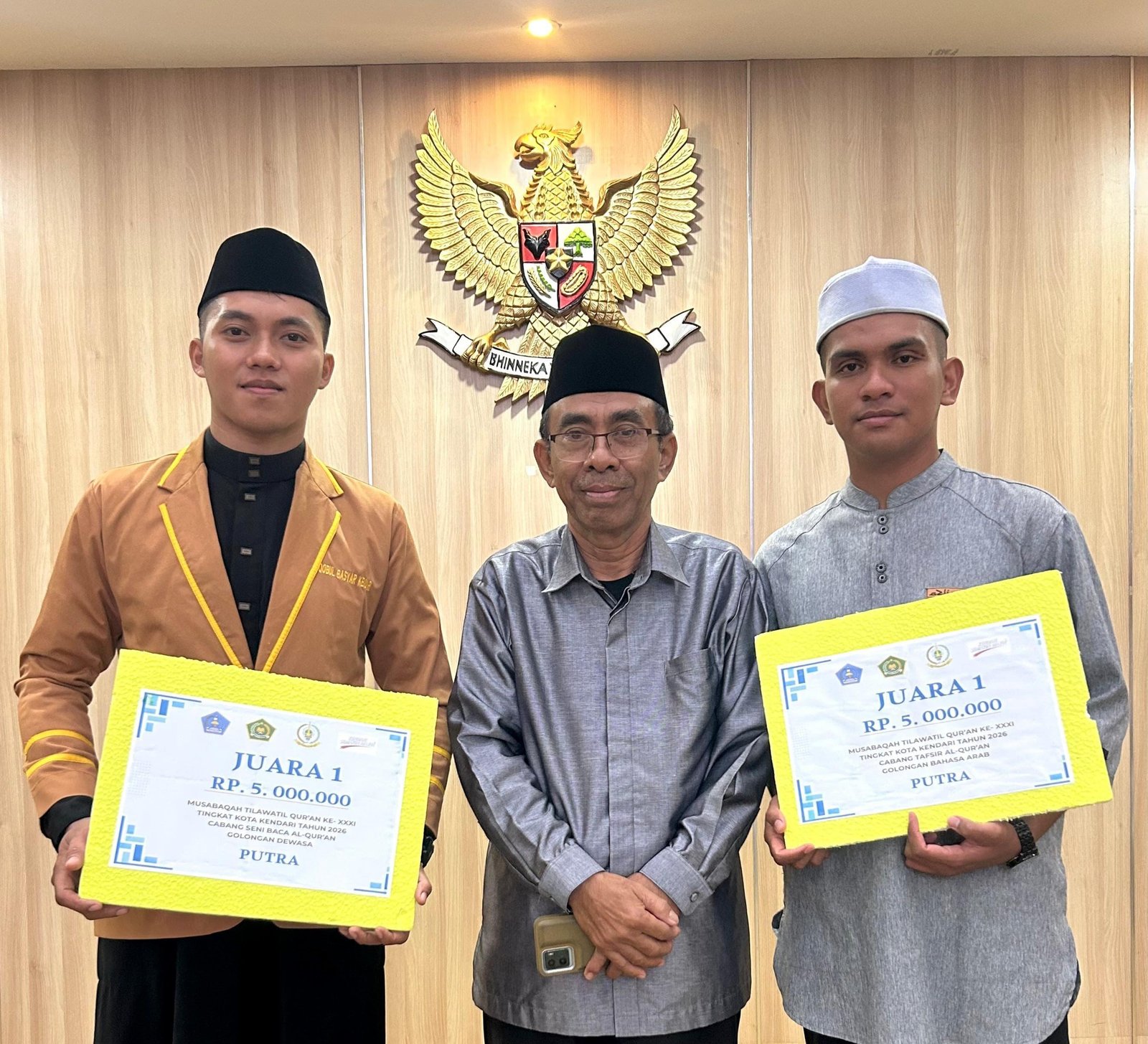 Anggota Satbrimob Polda Sultra Raih Juara 1 MTQ Kendari 2026