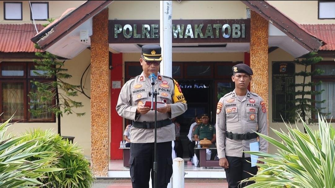Polres Wakatobi Gelar Apel Operasi Keselamatan Anoa 2026 Jelang Idul Fitri